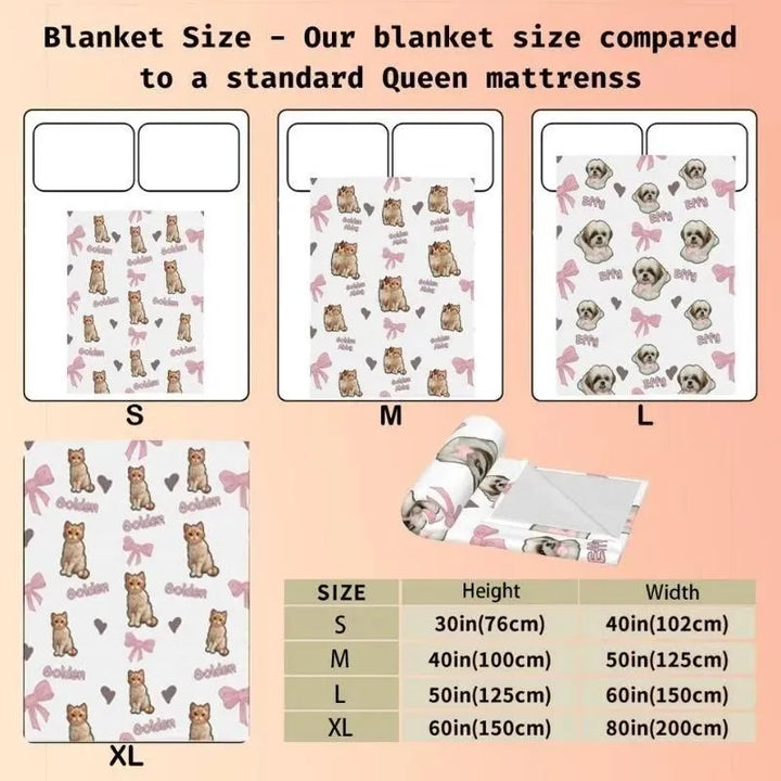 Blankets sizes chart