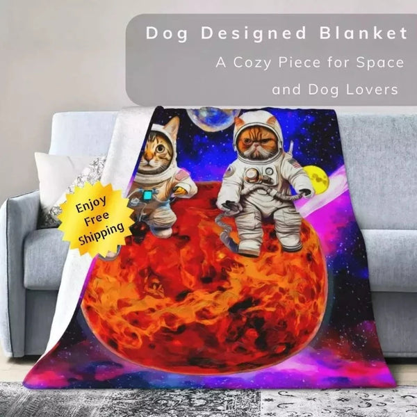 2024 Astronaut in space Custom Pet Blanket