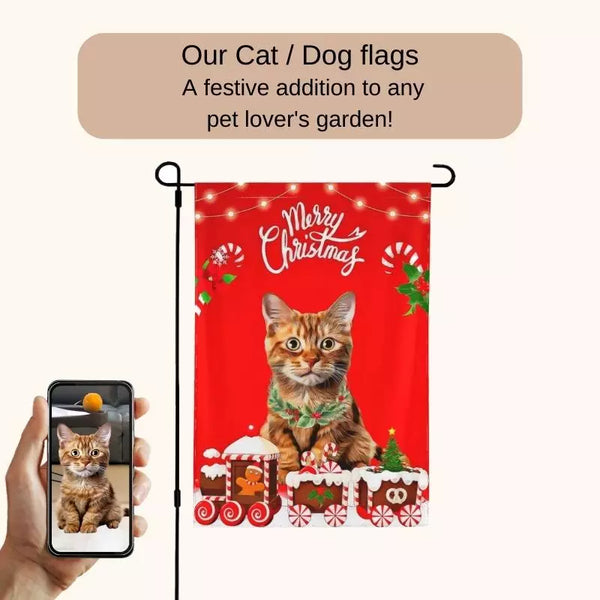 Merry Christmas Custom Pet Garden Flags