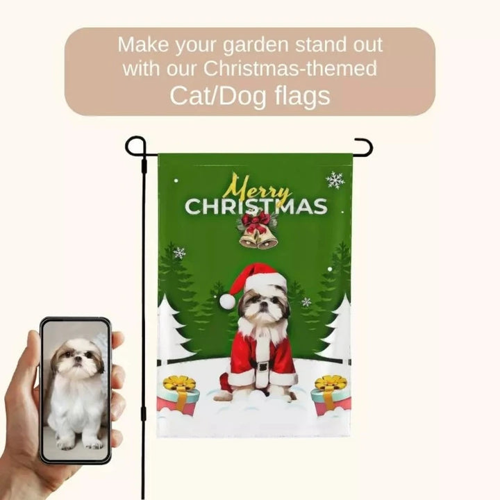 Personalized Pet Christmas Flag