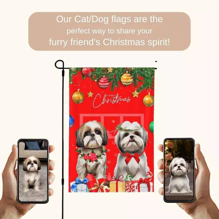 Merry Christmas Custom Pet Garden Flags