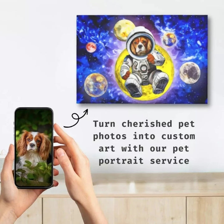 Astronaut Pet Portraits Digital Draw Portraits