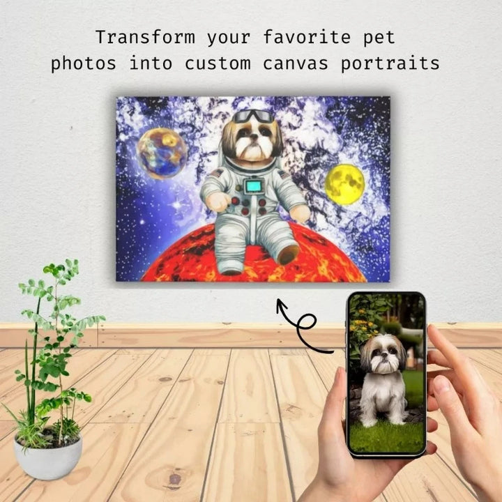 Galaxy Paws Astronaut Pet Digital Draw Portraits