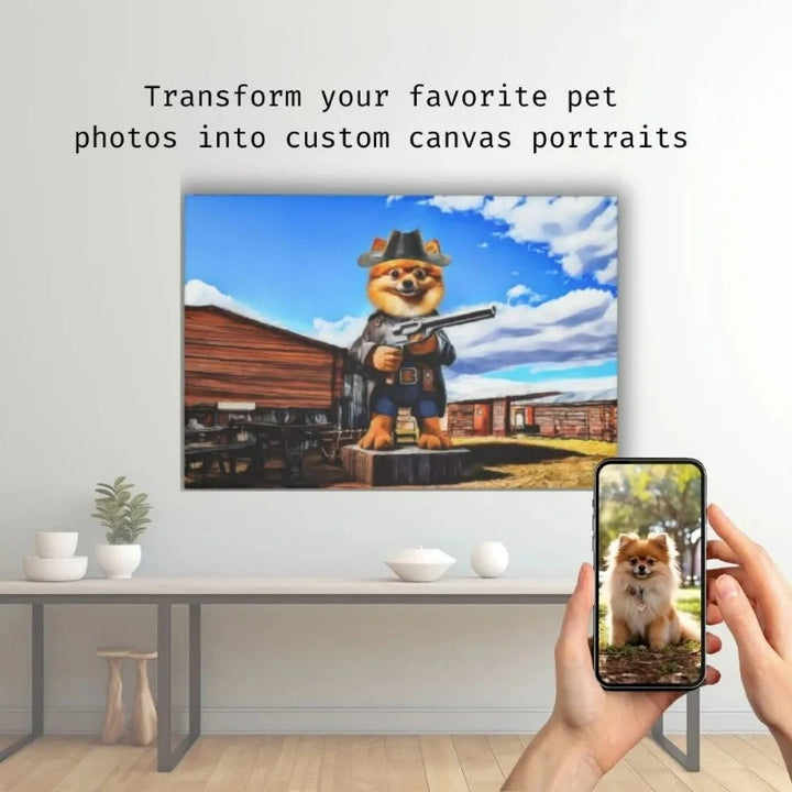 Western Cowboy Pet draw portraits