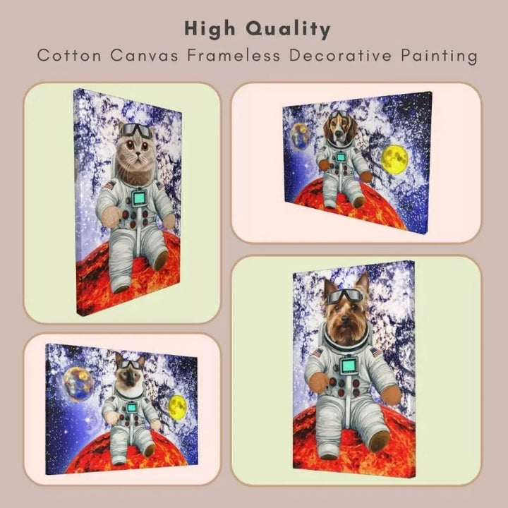 Galaxy Paws Astronaut Pet Gallery Wrapped Canvas