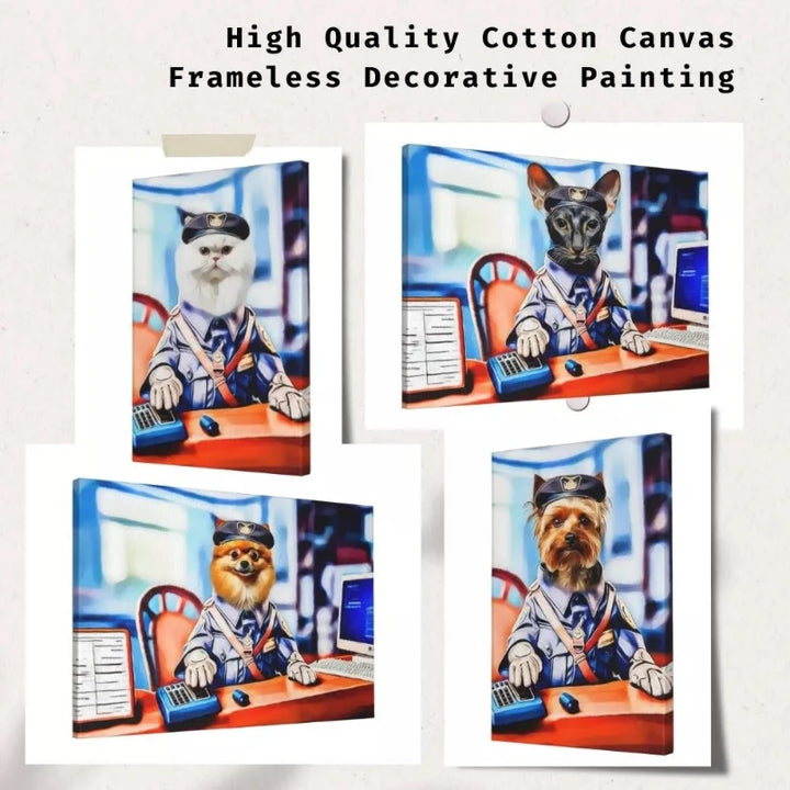 Police Paw Patrol Gallery Wrapped Canvas